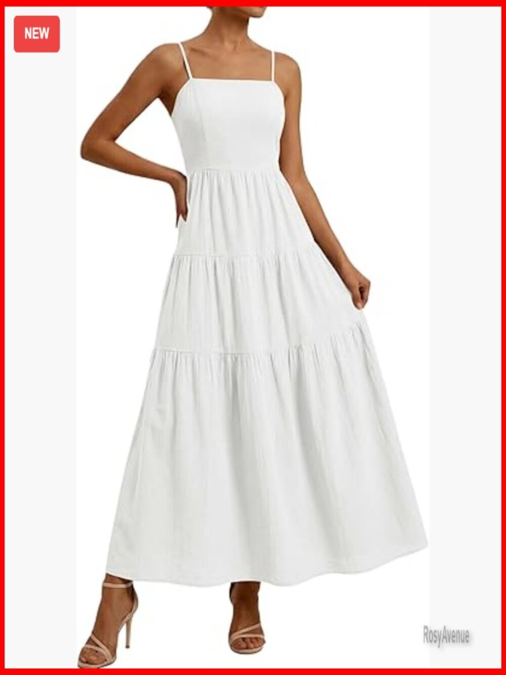 Sleeveless Spaghetti Strap Smocked Maxi Dress, Boho Summer Beach Sundress - Picture 1 of 7